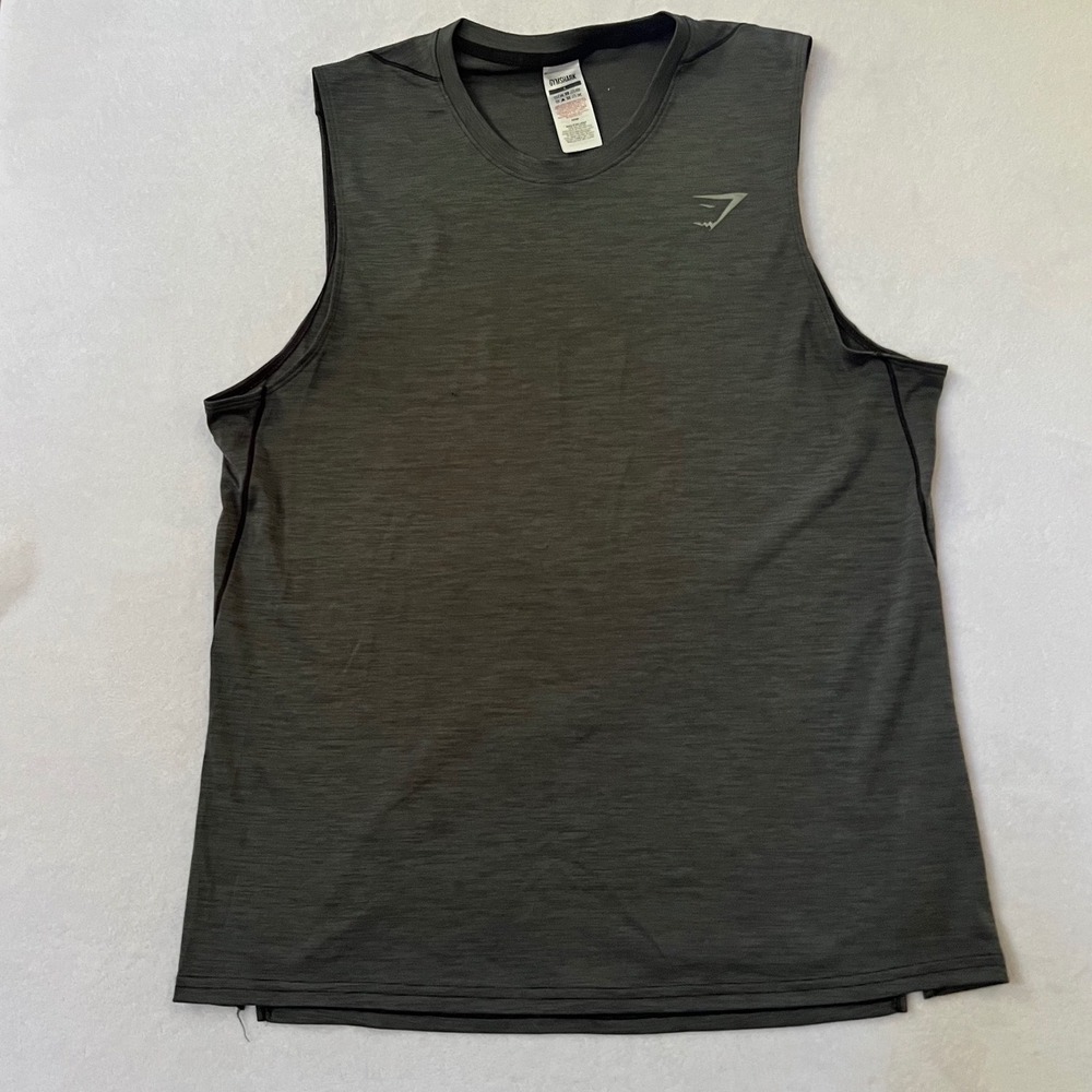 Gymshark Arrival Sleeveless Tank Top Dark gray Heathered Training Large
